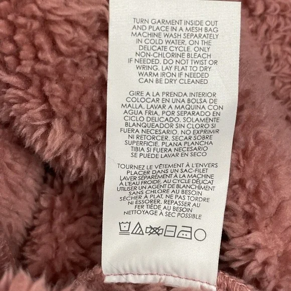 CAbi‎ Womens Small Jacket Embrace Topper Dusty Pink Rose Fleece Hooded Zip 4121 - Picture 8 of 10